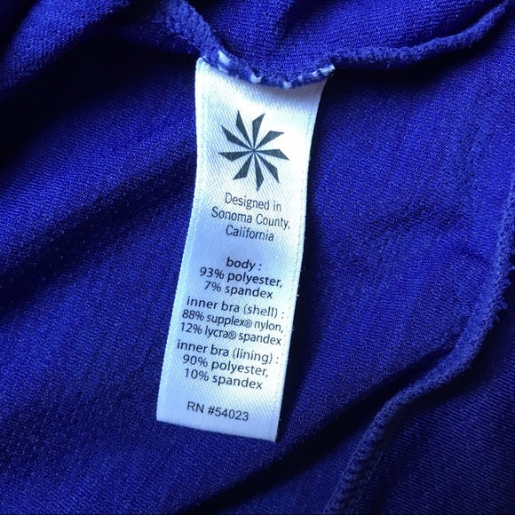 Athleta Blue Black Built-in Bra Tank Top, EUC, S - Picture 7 of 15